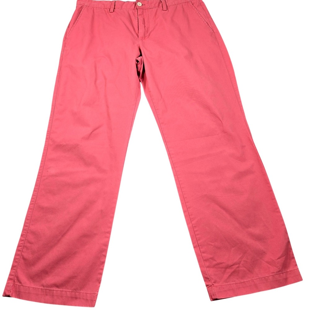 Vineyard Place Pants Mens 38x31 (38x32 Tag) Pink Chino Straight Leg Casual